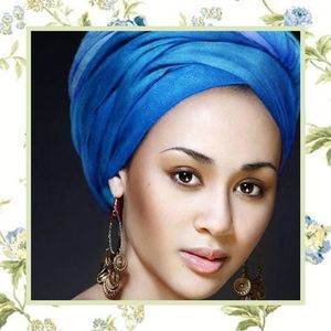 🎀 AQUA BLUE HEAD WRAP SCARF TURBAN MULTIPURPOSE